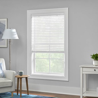 Trademark Cordless S-Curve 2 Inch Faux Wood Vinyl Blinds