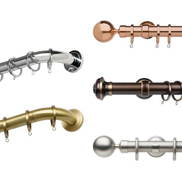 Prestige 1 3/16 Inch Custom Modern Metal Drapery Hardware