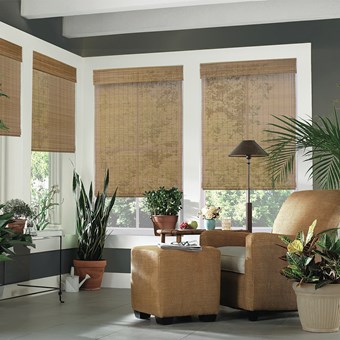 Motorized Woven Wood Shades