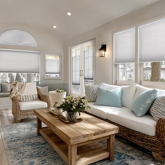 Legacy French Door Light Filtering Cellular Shades