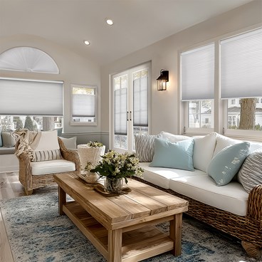 Legacy French Door Light Filtering Cellular Shades