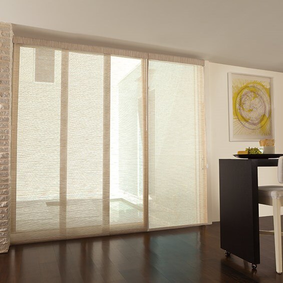 Panel Track Blinds And Sliding Panels At Americanblinds Com Levolor Fabric Sliding Panels