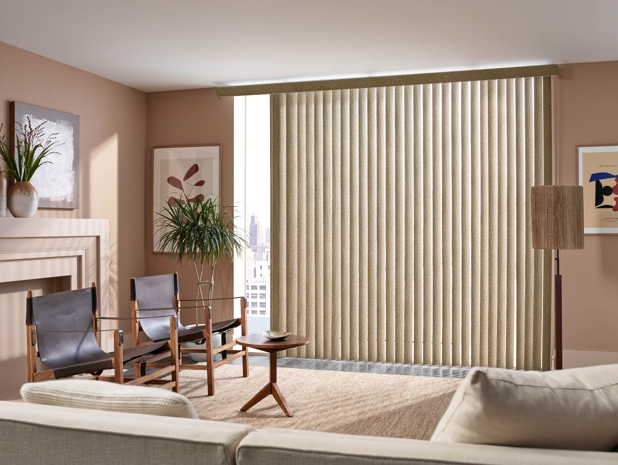 Vertical blinds non blackout brilliant plain white Made to Measure up to 400cm 