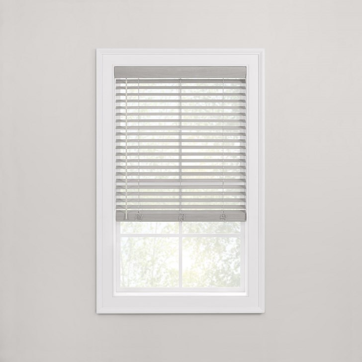 2 Inch Faux Wood Blinds in the Sandcastle color.