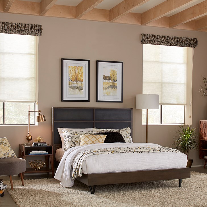 Roller Shade Color: Cirque Glacier 85001; Roman Shade Color: Paris