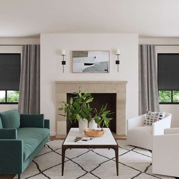 Pleated Shade in the Black color.