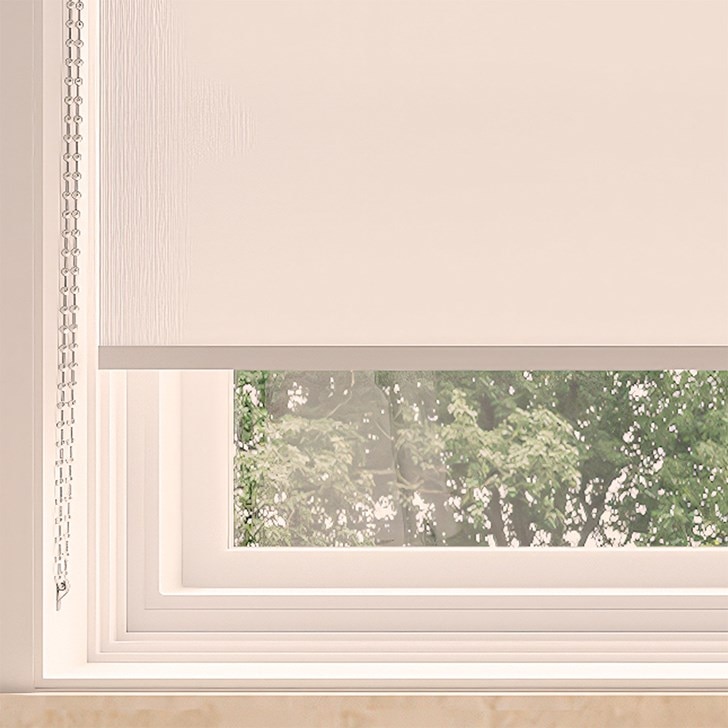 Color: Rainier Shadow; Opacity: Light Filtering; Lift: Continuous Cord Loop; Bottom Rail: Square Hem Bar