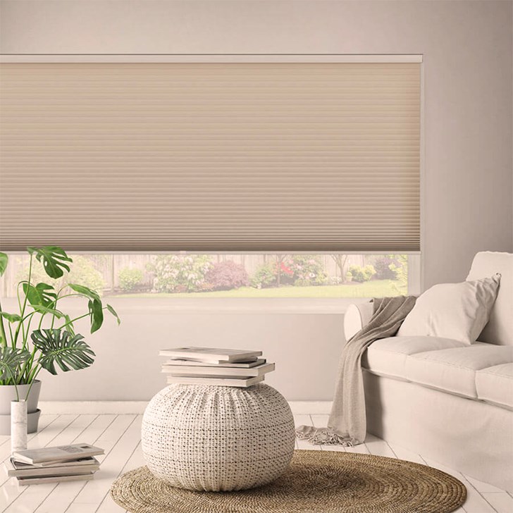 Light Filtering Cellular Shade in Color Alabaster