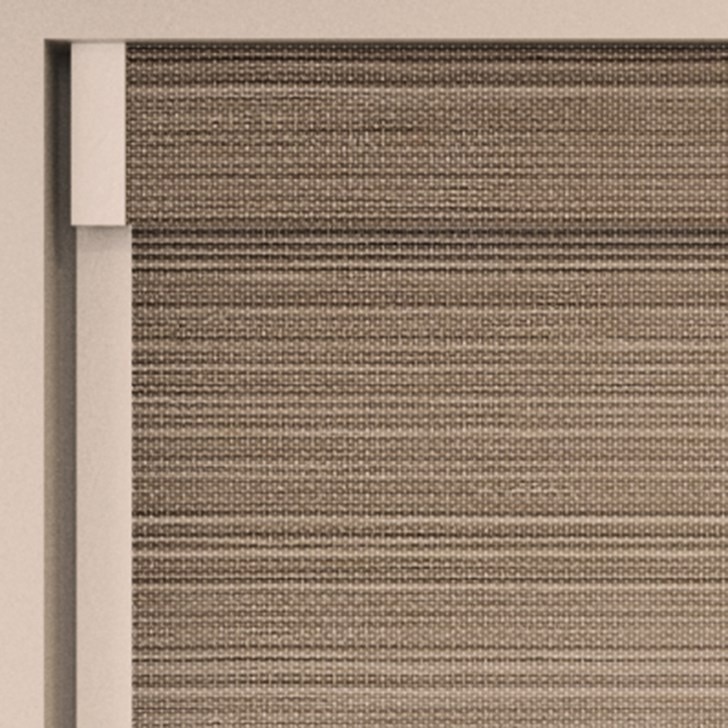 Color: Hatteras Beige Taupe; Blackout Liner: White; 1.5 Inch Edge Binding: White; Lift: White Motorized Wand