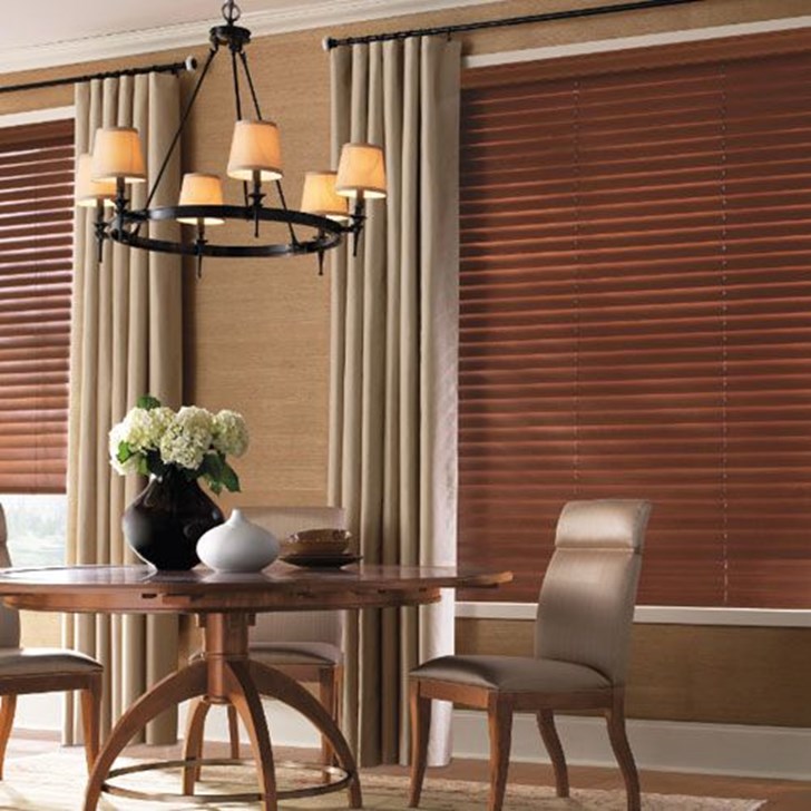 This Levolor Wood Blind brings warmth, beauty and elegance into your home.  Color: Chestnut
