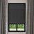 Vignette of the Pleated Shade in the Black color with Inside Mount.