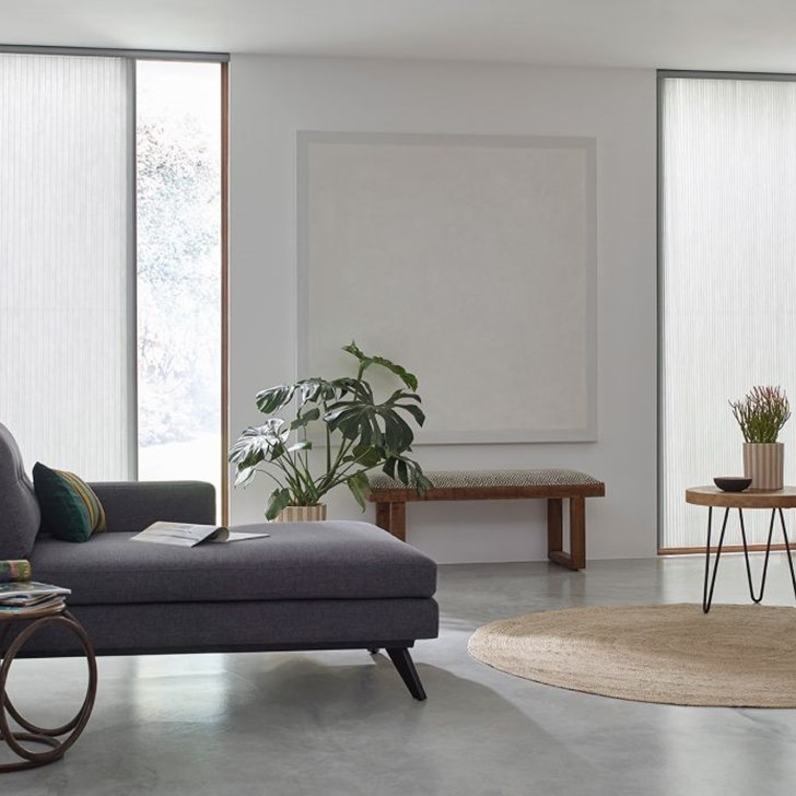 Light Filtering Vertical Cellular Shade in Gray Violet C2101