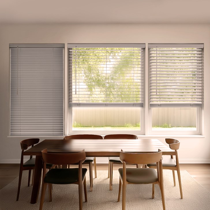 Color: Snow 6016; Slat Size: 2 Inch; Headrail: No Valance