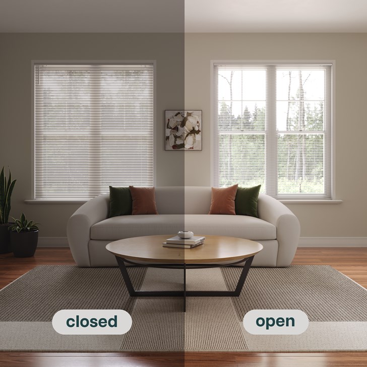 Fold Style: 1/2 inch Light Blocker Aluminum; Lift: N/A