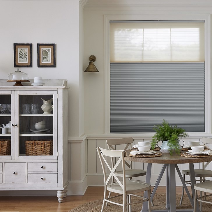 Color: Designer Colors Graystone; Feature: Day Night Lift with SheerCell Chiffon Color