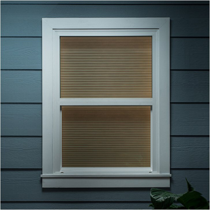 Outside view of Light Filtering Cellular Shade in Sandcastle DLF813