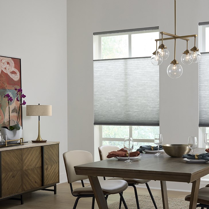 Color: Crosshatch Steelwool; Feature: Top Down Bottom Up Lift