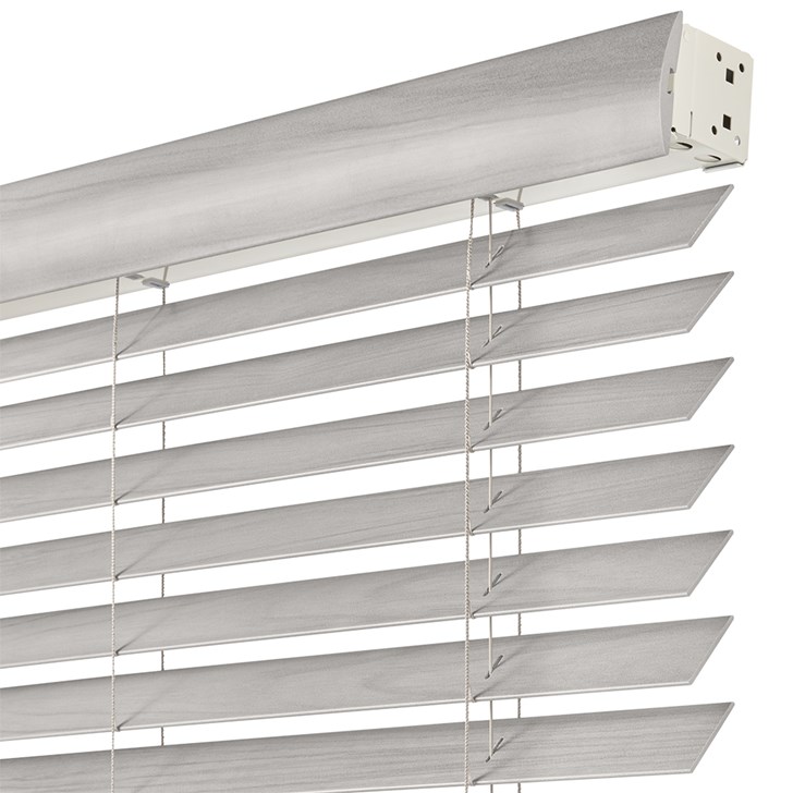 2 Inch Faux Wood Blinds in the Sandcastle color.
