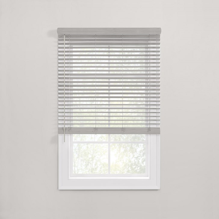 2 Inch Faux Wood Blinds in the Sandcastle color.