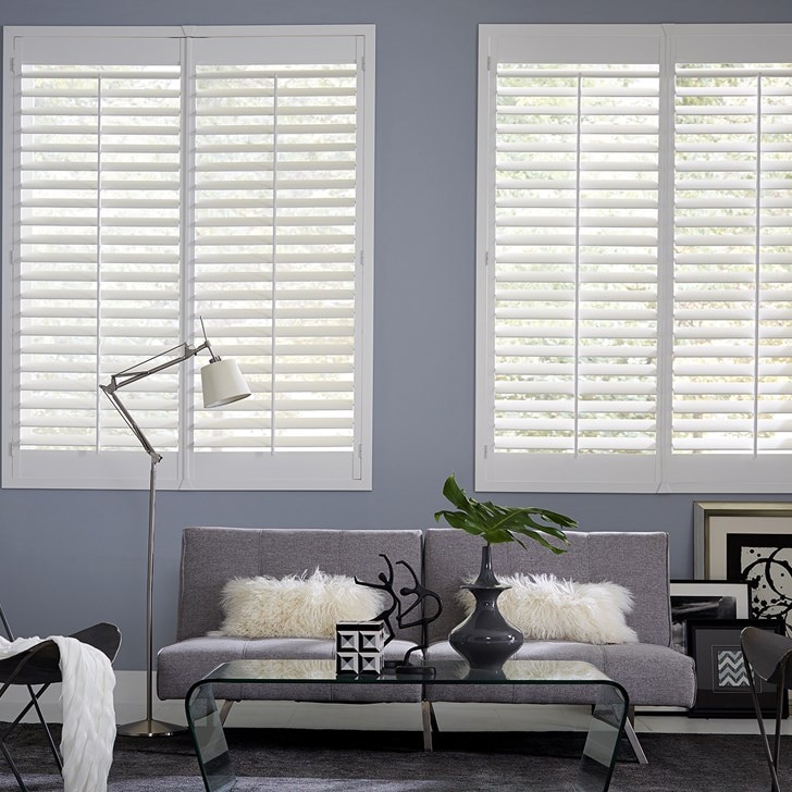 Wood Shutters are an excellent choice for any decor. Shown here in the color Off White.