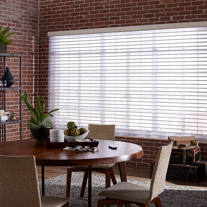 Blinds.com 3" Radiance Room Darkening Sheer Shade in color Flax Parchment