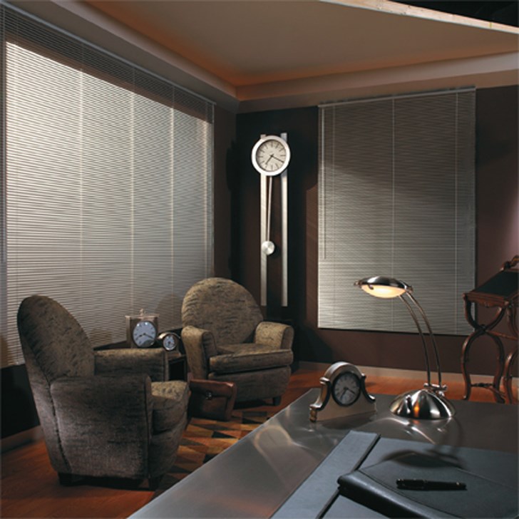 The 1/2" Lightblocker is designed with a sleek headrail that minimizes light gaps and completes the look without the need of a valance.