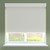 Vignette close up ofthe blackout roller shades in the monaco whitecap color
